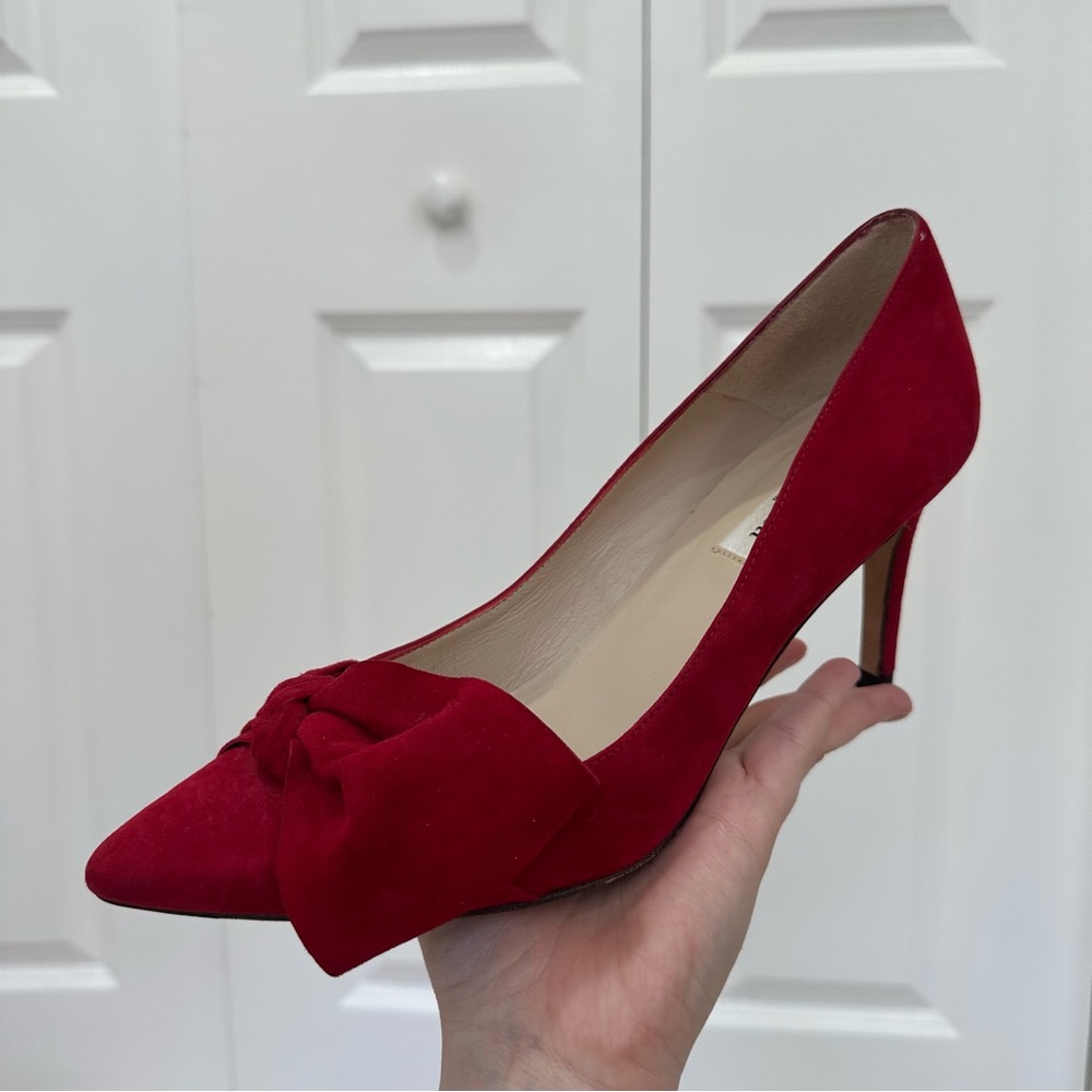 L.K. Bennett Caitlyn Pump in Red Suede